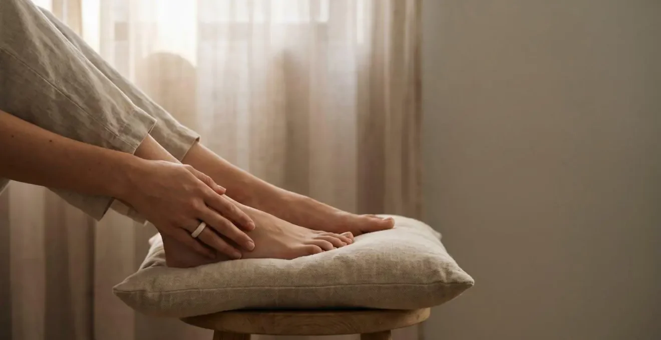 Séance de réflexologie plantaire apaisante symbolisant la baisse du cortisol et du stress